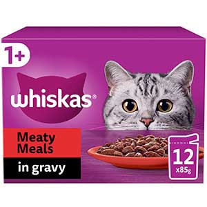 WHISKAS 12PK MEAT IN GRAVY