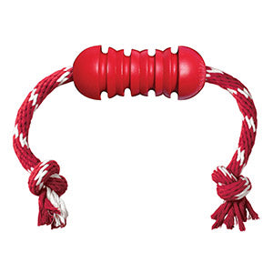 KONG DENTAL TOY RED W/ROPE MED