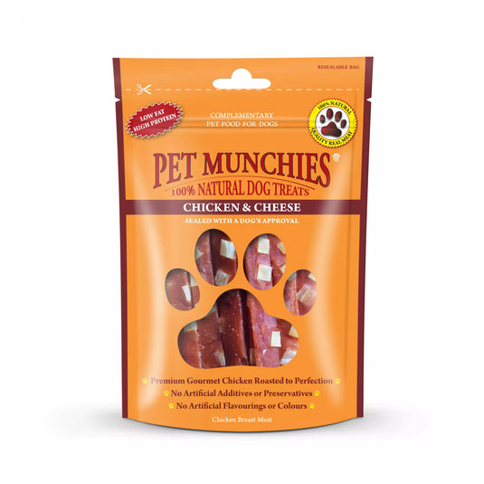 PET MUNCHIES CHICKEN & CHEESE 100G