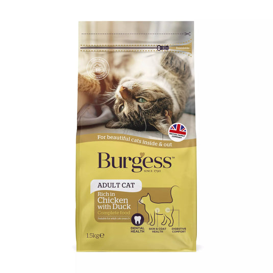 BURGESS ADULT CAT CHICKEN & DUCK 1.5KG