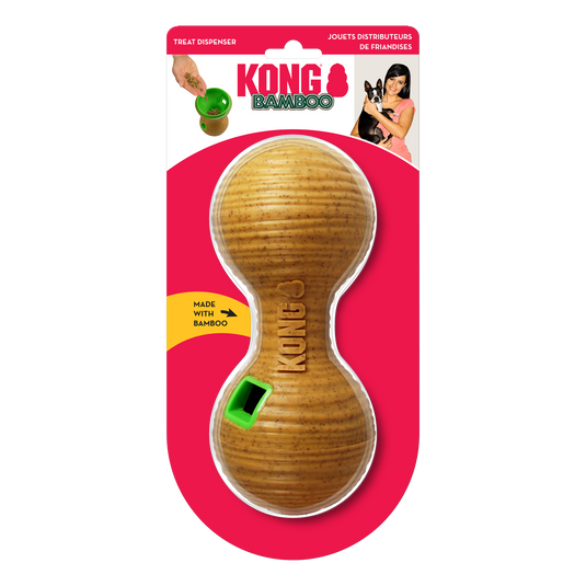 KONG BAMBOO FEEDER DUMBELL MED